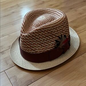 Bailey Of Hollywood Woven Straw Hat with Black Band